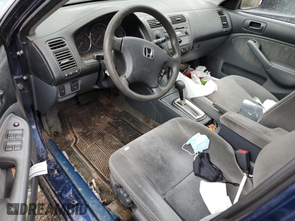 2004 Honda Civic LX z VIN 2HGES16624H905165, wystawiony jako Copart lot #55463775 z przebiegiem Nie podano mil oraz Czysty tytuł • Clean title. Historia ofert i sprzedaży dostępna na DreamBid. Obrazek 8.