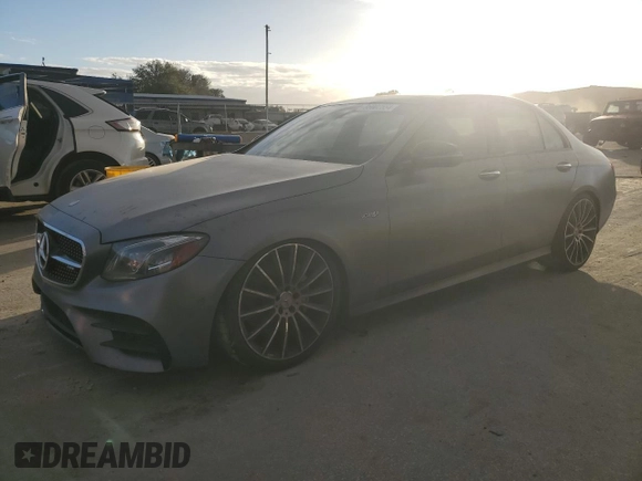 2017 Mercedes-Benz E-Class AMG E 43 with VIN WDDZF6EB3HA174398, listed as a Copart auction lot 85002554 with 91,307 mi miles and Clean Title. Bid and sale history available at carsss.com. Image 1.