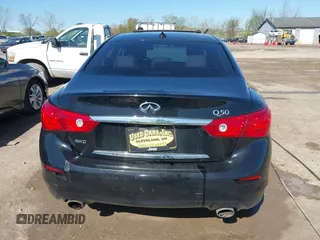 2015 Infiniti Q50 Premium with VIN JN1BV7AR2FM396677, listed as a IAAI auction lot 42017514 with 98,967 mi miles. Bid and sale history available at carsss.com. Image 15.