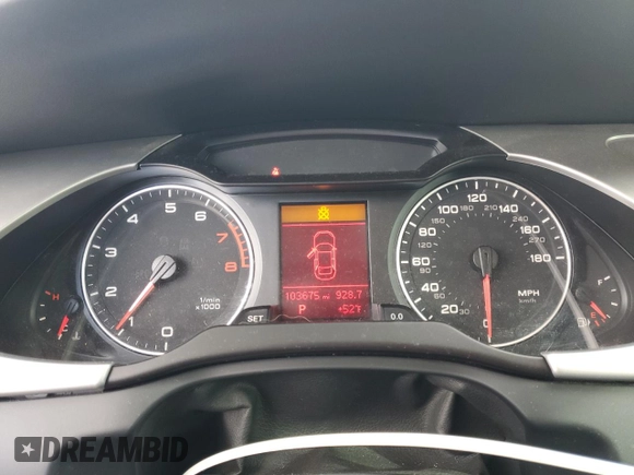 2012 Audi A4 2.0T Premium with VIN WAUAFAFL4CN019505, listed as a Copart auction lot 44648125 with 103,675 mi miles and Salvage Title. Bid and sale history available at carsss.com. Image 9.
