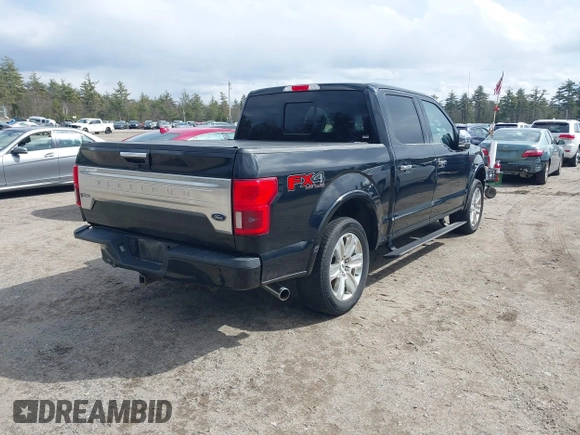 2018 Ford F-150 XL with VIN 1FTEW1E50JFB17798, listed as a IAAI auction lot 41882030 with 189,084 mi miles and . Bid and sale history available at DreamBid. Image 4.