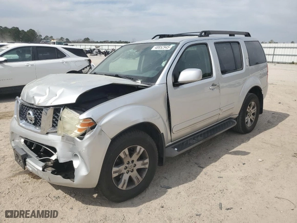2010 Nissan Pathfinder SE with VIN 5N1AR1NB4AC601367, listed as a Copart auction lot 48852945 with 200,259 mi miles and Salvage Title. Bid and sale history available at carsss.com. Image 1.