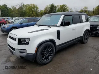 2021 Land Rover Defender S with VIN SALEJ7RX1M2046919, listed as a Copart auction lot 71701984 with 37,655 mi miles and Salvage title. Bid and sale history available at DreamBid. Image 1.