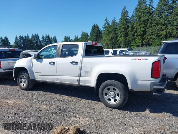 2021 Chevrolet Colorado 4WD Work Truck with VIN 1GCGTBEN0M1233723, listed as a IAAI auction lot 42600025 with 58,906 mi miles and . Bid and sale history available at DreamBid. Image 14.
