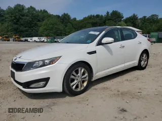 2013 Kia Optima EX z VIN 5XXGN4A76DG124992, wystawiony jako Copart lot #61139455 z przebiegiem 97 421 mil mil oraz Czysty tytuł • Clean title. Historia ofert i sprzedaży dostępna na DreamBid. Obrazek 1.