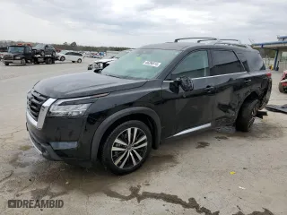 2023 Nissan Pathfinder Platinum with VIN 5N1DR3DH5PC251674, listed as a Copart auction lot 46286515 with 40,338 mi miles and Salvage Title. Bid and sale history available at carsss.com. Image 1.