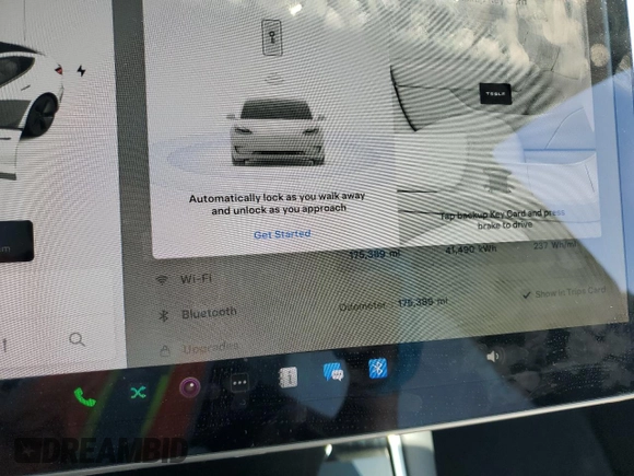 2018 Tesla Model 3 Long Range Battery with VIN 5YJ3E1EA3JF168661, listed as a Copart auction lot 53142155 with 175,389 mi miles and Salvage Title. Bid and sale history available at DreamBid. Image 9.