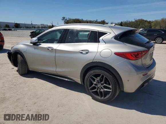 2019 Infiniti QX30 Essential with VIN SJKCH5CP1KA010638, listed as a Copart auction lot 47231025 with 62,393 mi miles and Salvage title. Bid and sale history available at DreamBid. Image 2.