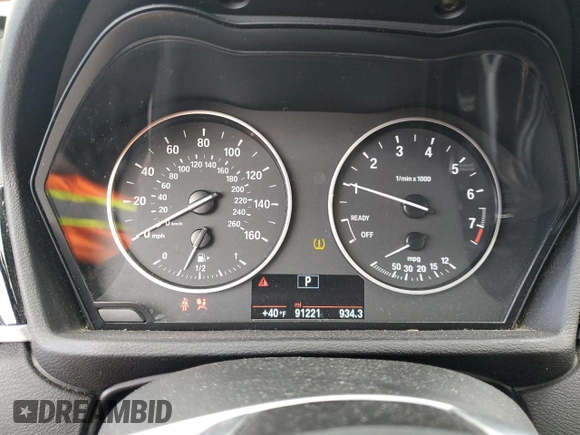 2016 BMW X1 xDrive28i with VIN WBXHT3C38G5E52301, listed as a Copart auction lot 88818445 with 91,221 mi miles and Salvage Title. Bid and sale history available at carsss.com. Image 9.