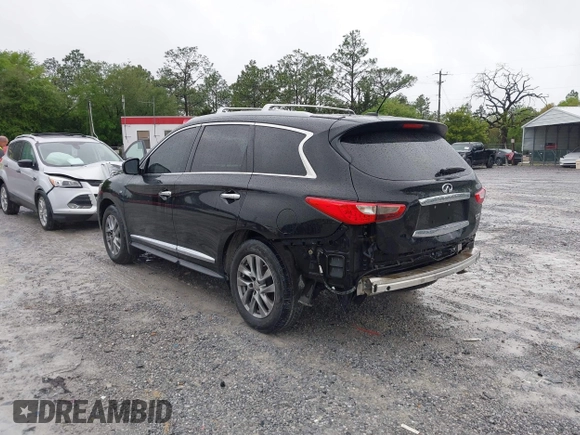 2015 Infiniti QX60 with VIN 5N1AL0MNXFC521070, listed as a IAAI auction lot 41967376 with 186,781 mi miles. Bid and sale history available at carsss.com. Image 3.