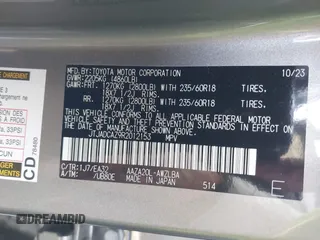 2024 Lexus NX 250 with VIN JTJADCAZ9R2012153, listed as a IAAI auction lot 41223362 with 10,031 mi miles and . Bid and sale history available at DreamBid. Image 9.