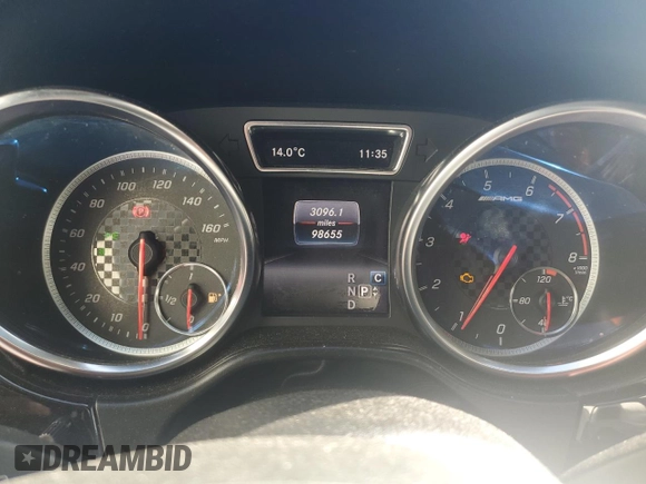 2017 Mercedes-Benz GLE 63 S AMG with VIN 4JGDA7FB6HA831231, listed as a Copart auction lot 76630384 with 98,655 mi miles and Salvage title. Bid and sale history available at DreamBid. Image 9.