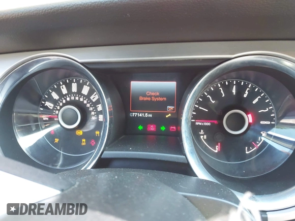 2014 Ford Mustang V6 with VIN 1ZVBP8EM0E5276555, listed as a IAAI auction lot 41995485 with 77,141 mi miles. Bid and sale history available at carsss.com. Image 7.