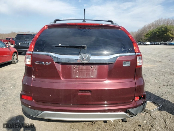 2016 Honda CR-V EX-L with VIN 2HKRM3H71GH524365, listed as a Copart auction lot 49583335 with 85,804 mi miles and Salvage Title. Bid and sale history available at carsss.com. Image 6.