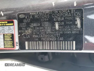 2017 Kia Cadenza Technology with VIN KNALC4J1XH5062777, listed as a Copart auction lot 77403494 with 141,754 mi miles and Salvage Title. Bid and sale history available at carsss.com. Image 13.