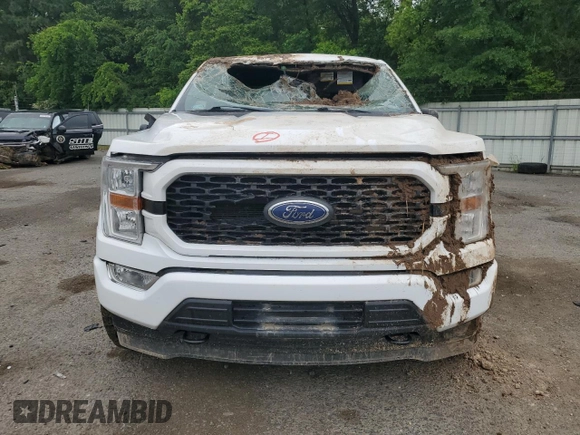 2022 Ford F-150 XL with VIN 1FTFW1E58NKD55917, listed as a Copart auction lot 54218595 with 64,488 mi miles and Salvage title. Bid and sale history available at DreamBid. Image 5.