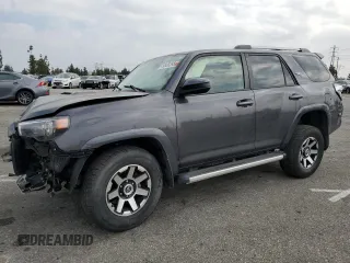 2018 Toyota 4Runner SR5 with VIN JTEBU5JRXJ5539376, listed as a Copart auction lot 49808395 with 76,373 mi miles and Salvage Title. Bid and sale history available at DreamBid. Image 1.