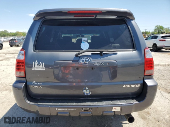 2007 Toyota 4Runner SR5 with VIN JTEZU14R770086245, listed as a Copart auction lot 52796245 with 242,298 mi miles and Salvage Title. Bid and sale history available at DreamBid. Image 6.