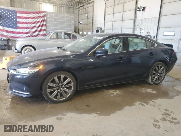 2018 Mazda 6 Grand Touring Reserve with VIN JM1GL1WY0J1307012, listed as a Copart auction lot 52105315 with 104,473 mi miles and Salvage Title. Bid and sale history available at DreamBid. Image 1.