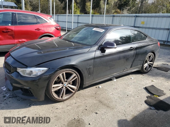 2015 BMW 4 Series 435i with VIN WBA3R1C59FK193517, listed as a Copart auction lot 88938695 with 166,102 mi miles and Salvage Title. Bid and sale history available at DreamBid. Image 1.