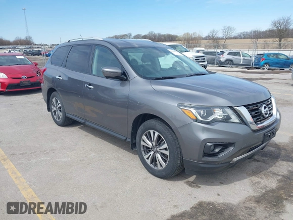2017 Nissan Pathfinder SL with VIN 5N1DR2MM0HC639453, listed as a IAAI auction lot 41962009 with 156,776 mi miles. Bid and sale history available at carsss.com. Image 1.