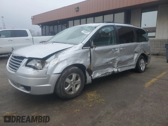 2010 Chrysler Town & Country Touring with VIN 2A4RR5DX0AR395333, listed as a Copart auction lot 46805415 with 181,818 mi miles and Salvage Title. Bid and sale history available at DreamBid. Image 1.