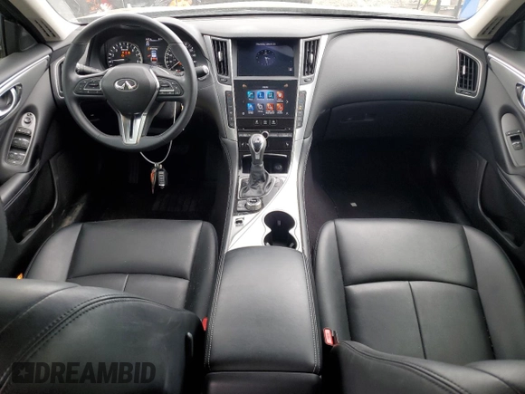 2021 Infiniti Q50 3.0t LUXE with VIN JN1EV7BP7MM706717, listed as a Copart auction lot 49763375 with 47,547 mi miles and Non Repairable. Bid and sale history available at carsss.com. Image 8.