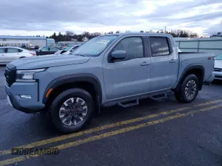 2023 Nissan Frontier SV with VIN 1N6ED1EK1PN640142, listed as a Copart auction lot 86146874 with 21,456 mi miles and Salvage Title. Bid and sale history available at carsss.com. Image 1.