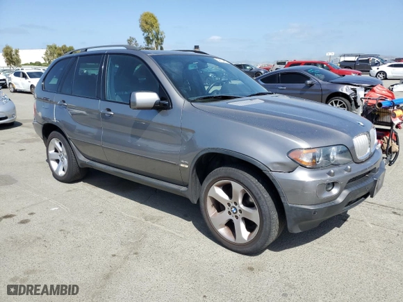2005 BMW X5 4.4i with VIN 5UXFB53505LV13083, listed as a Copart auction lot 54404455 with 69,983 mi miles and Clean Title. Bid and sale history available at carsss.com. Image 4.