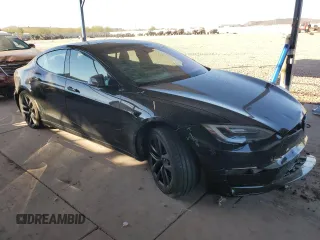 2022 Tesla Model S with VIN 5YJSA1E51NF464763, listed as a Copart auction lot 43559465 with 36,079 mi miles and Salvage title. Bid and sale history available at DreamBid. Image 4.