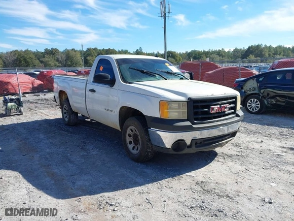 2007 GMC Sierra 1500 Classic Work Truck with VIN 1GTEC14X07Z634926, listed as a IAAI auction lot 41281354 with 1 mi miles. Bid and sale history available at carsss.com. Image 1.