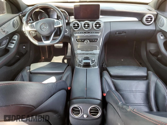 2018 Mercedes-Benz C 43 AMG with VIN 55SWF6EB4JU256519, listed as a Copart auction lot 63556254 with 66,677 mi miles and Salvage Title. Bid and sale history available at carsss.com. Image 8.