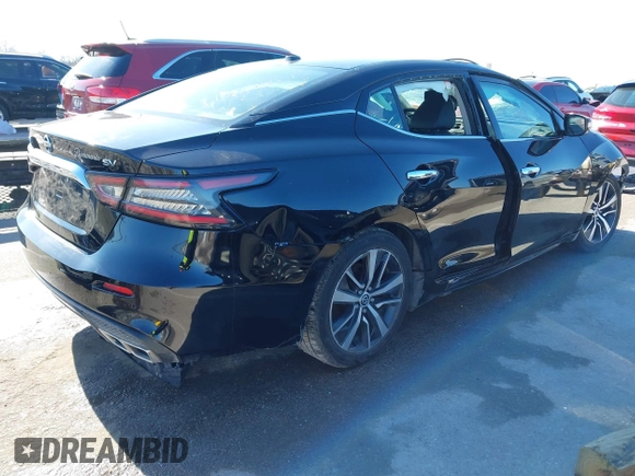 2020 Nissan Maxima SV with VIN 1N4AA6CV2LC363890, listed as a IAAI auction lot 41429411 with 77,718 mi miles and . Bid and sale history available at DreamBid. Image 4.
