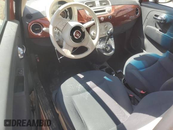 2012 FIAT 500 Pop with VIN 3C3CFFAR2CT349152, listed as a Copart auction lot 53361035 with 125,656 mi miles and Salvage Title. Bid and sale history available at carsss.com. Image 8.