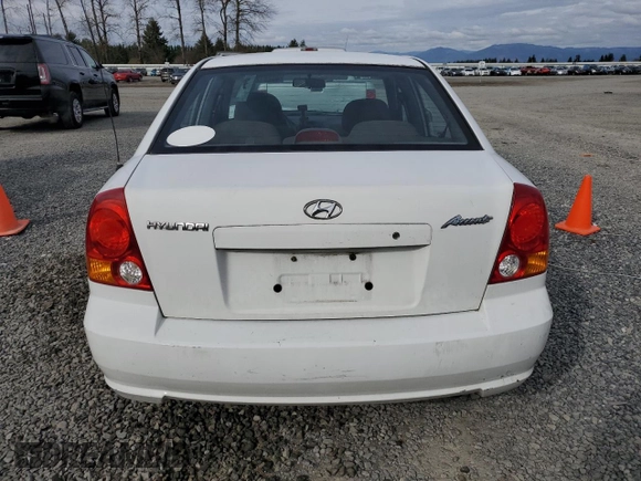 2003 Hyundai Accent GL with VIN KMHCG45C63U485420, listed as a Copart auction lot 48251265 with 139,179 mi miles and Salvage Title. Bid and sale history available at carsss.com. Image 6.
