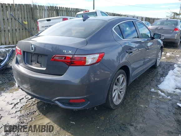 2017 Acura ILX with VIN 19UDE2F38HA015675, listed as a IAAI auction lot 41579329 with 93,539 mi miles. Bid and sale history available at carsss.com. Image 4.