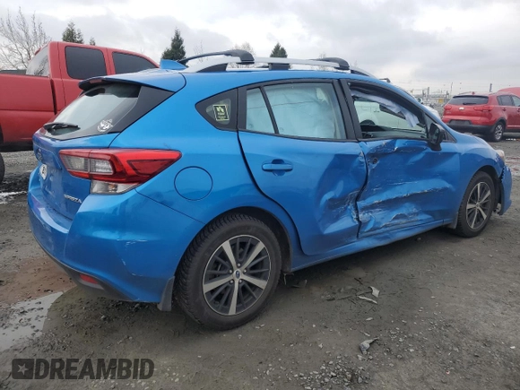 2022 Subaru Impreza Premium with VIN 4S3GTAD61N3708015, listed as a Copart auction lot 44460565 with 22,262 mi miles and Salvage title. Bid and sale history available at DreamBid. Image 3.