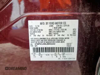 2020 Ford Edge SEL with VIN 2FMPK3J96LBB52242, listed as a Copart auction lot 60804145 with 42,287 mi miles and Salvage title. Bid and sale history available at DreamBid. Image 14.