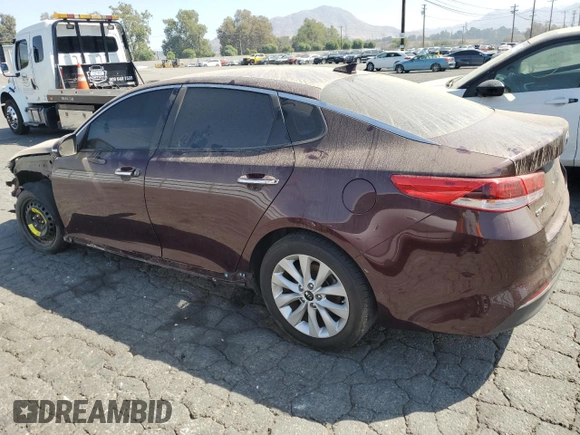 2018 Kia Optima LX with VIN 5XXGT4L39JG265308, listed as a Copart auction lot 72039304 with 114,651 mi miles and Salvage Title. Bid and sale history available at DreamBid. Image 2.