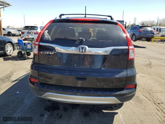 2015 Honda CR-V EX with VIN 3CZRM3H50FG700676, listed as a Copart auction lot 50595625 with 166,024 mi miles and Salvage Title. Bid and sale history available at carsss.com. Image 6.