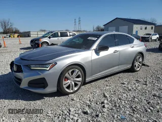 2021 Acura TLX w/Technology Package with VIN 19UUB6F40MA002728, listed as a Copart auction lot 48568745 with 60,825 mi miles and Salvage Title. Bid and sale history available at carsss.com. Image 1.