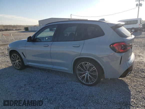 2022 BMW X3 xDrive30i with VIN 5UX53DP09N9K71795, listed as a Copart auction lot 49472915 with 39,070 mi miles and Salvage Title. Bid and sale history available at DreamBid. Image 2.