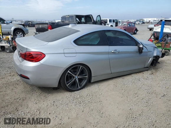 2019 BMW 4 Series 430i with VIN WBA4W3C55KAF93022, listed as a Copart auction lot 63199815 with 34,331 mi miles and Salvage title. Bid and sale history available at DreamBid. Image 3.