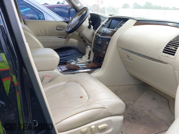 2011 Infiniti QX56 7-passenger with VIN JN8AZ2NF7B9502185, listed as a IAAI auction lot 42633171 with 213,363 mi miles and . Bid and sale history available at DreamBid. Image 5.