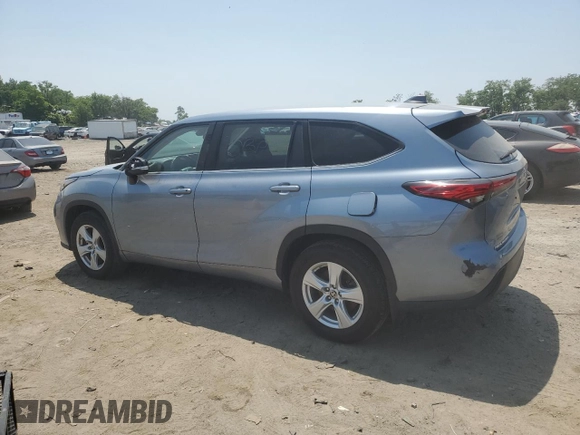 2022 Toyota Highlander LE with VIN 5TDBZRBH3NS175711, listed as a Copart auction lot 58722515 with 43,970 mi miles and Clean title. Bid and sale history available at DreamBid. Image 2.