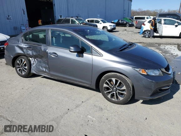 2013 Honda Civic EX with VIN 19XFB2F8XDE268824, listed as a Copart auction lot 52260635 with 141,214 mi miles and Salvage Title. Bid and sale history available at DreamBid. Image 4.