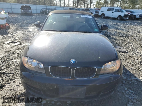 2011 BMW 1 Series 128i with VIN WBAUN1C51BVH82671, listed as a Copart auction lot 43661475 with 115,129 mi miles and Salvage Title. Bid and sale history available at carsss.com. Image 5.