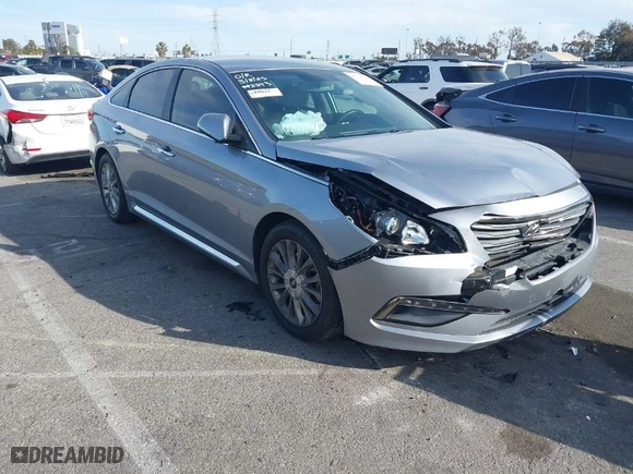 2015 Hyundai Sonata 2.4L Sport with VIN 5NPE34AF1FH013343, listed as a IAAI auction lot 41773570 with 110,950 mi miles. Bid and sale history available at carsss.com. Image 1.