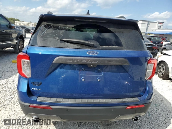 2022 Ford Explorer XLT with VIN 1FMSK7DH3NGC39399, listed as a Copart auction lot 48873565 with 3,262 mi miles and Salvage Title. Bid and sale history available at carsss.com. Image 6.