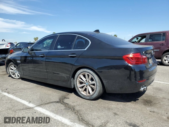 2015 BMW 5 Series 528i with VIN WBA5A5C5XFD522415, listed as a Copart auction lot 52563095 with 81,979 mi miles and Salvage Title. Bid and sale history available at carsss.com. Image 2.